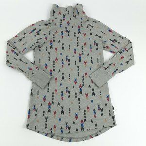 Patagonia Womens XS T Shirt Long Sleeve Mock Neck Organic Cotton Southwestern